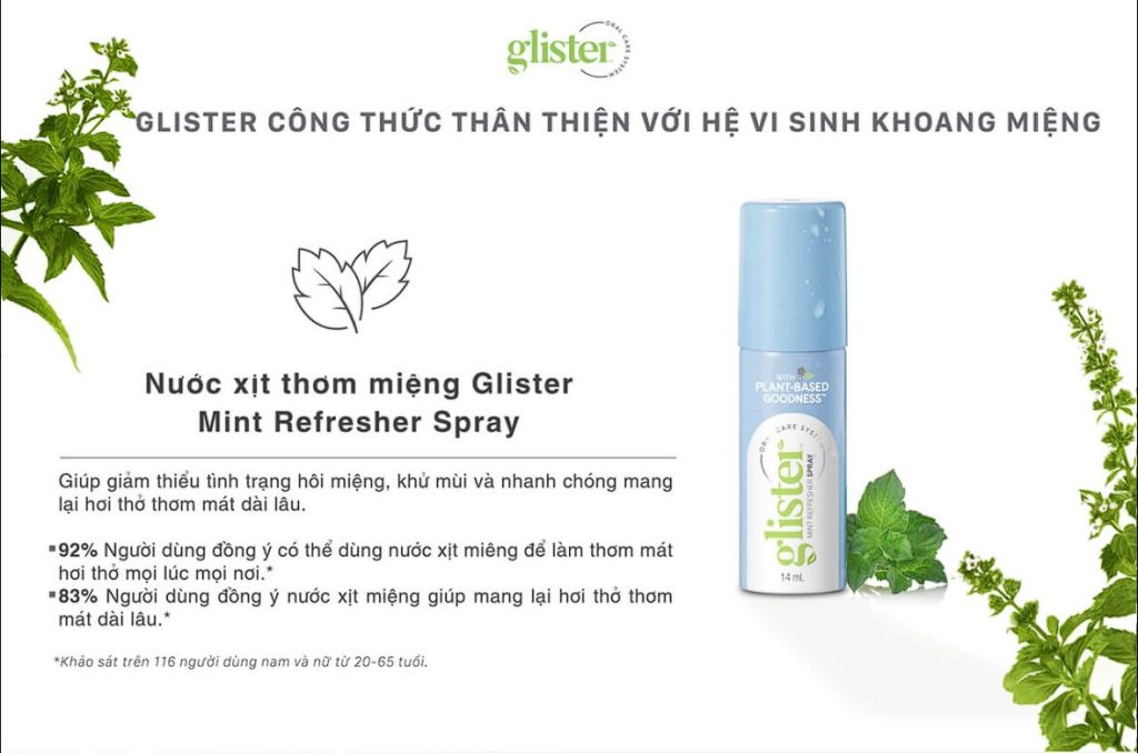 Nước Xịt Thơm Miệng Glister Mint Refresher Spray